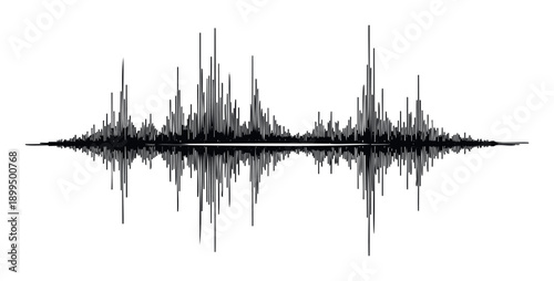 Dynamic sound wave visualization representing audio amplitude for music production, podcast intros, or digital communication concepts
