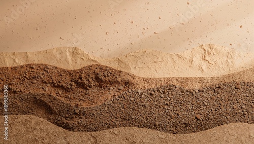 Different Types of Spices and Stones Arranged on a Flat Surface in Natural Co...