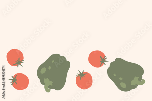 Art & Illustration Fresh Vegetable Mix Banner, Vector Illustration