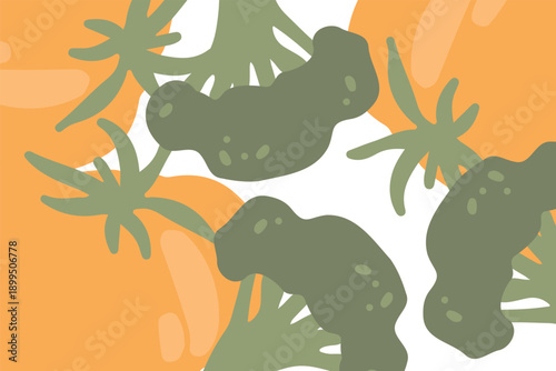 Art & Illustration Fresh Vegetable Mix Banner, Vector Illustration