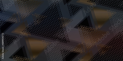 Canvastavla Abstract Geometric Triangles with Textured Patterns and Soft Lighting