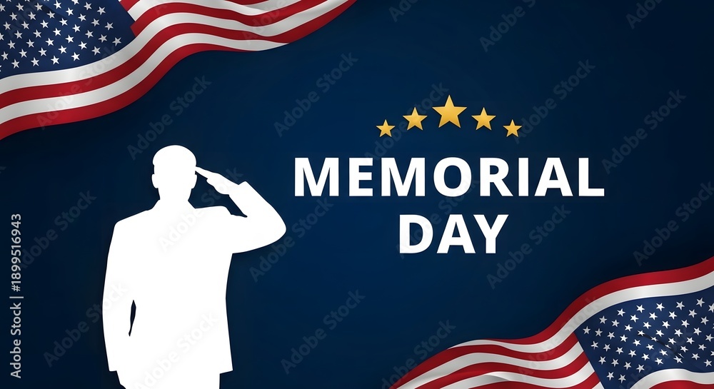 Naklejka premium Honoring fallen heroes on memorial day a tribute to us military veterans