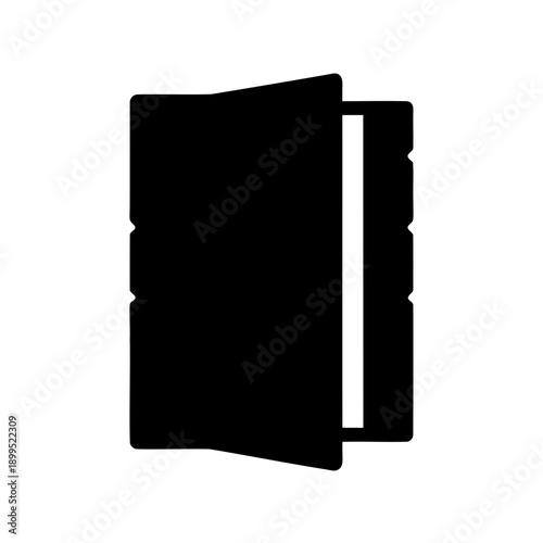 Ajar door icon representation of opportunity and new beginnings abstract vector