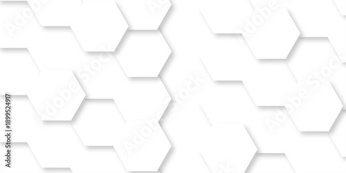 White abstract honeycomb mosaic and tile geometric hexagon vector illustration. geometric digital technology polygon science vintage square mosaic and web cover business texture.