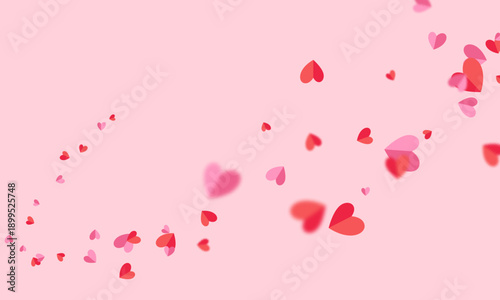 Valentine's Day background decorated with beautiful heart shapes. Vector illustration.