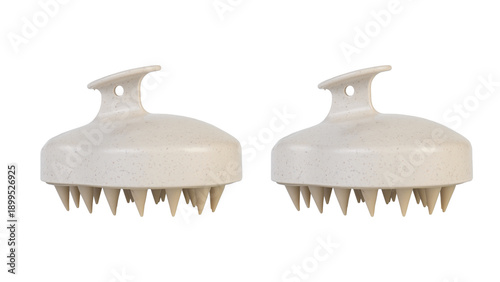 Wallpaper Mural A hair comb used for massaging the scalp while washing hair, held in the hand against a transparent background. Torontodigital.ca