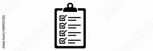 Checklist clipboard icon for home organization - Perfect for task management, decluttering plans, or service industry forms.