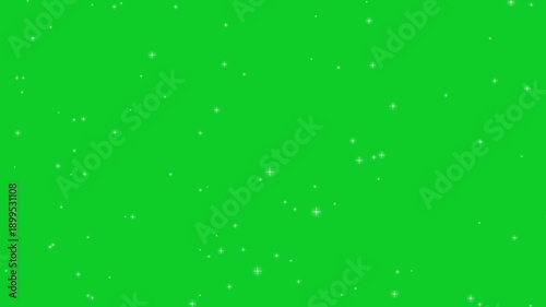 Glitter star sparkle animation on green screen, Ultra HD 4K Party 3D animation video, twinkle white glitter dust for festive party, holiday party, christmas, birthday celebration concept.
