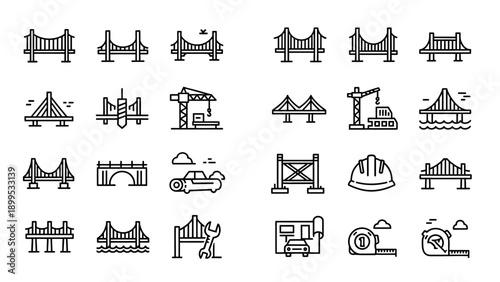 Construction icons and symbols set.