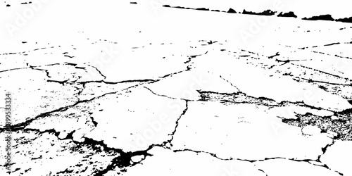 Black and white dirty grunge texture of cracked paint on asphalt and abstract effect old concrete faded wall dry surface patterns background.

