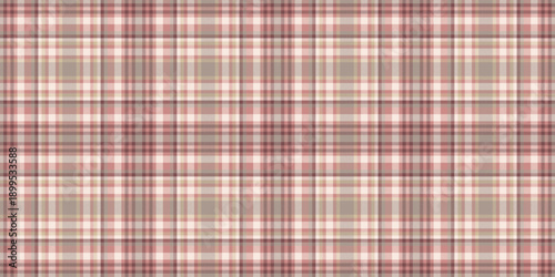 Wedding texture seamless textile, fiber background fabric check. Decorating tartan plaid vector pattern in red and light colors.