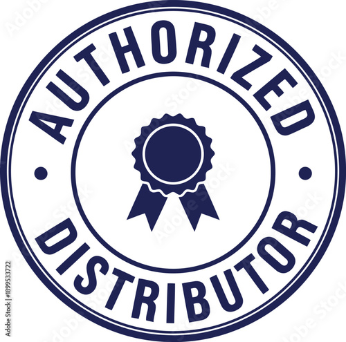 Authorized Distributor Badge Vector – Official Certification Seal for Business and Retail Use