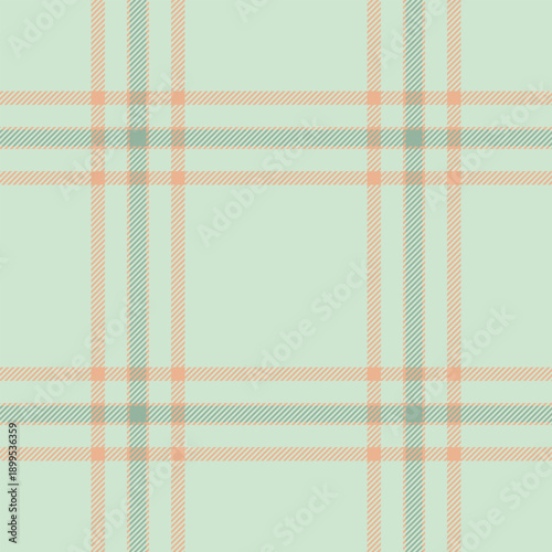 Classical seamless texture tartan, festive fabric background pattern. New check plaid textile vector in light and orange colors.