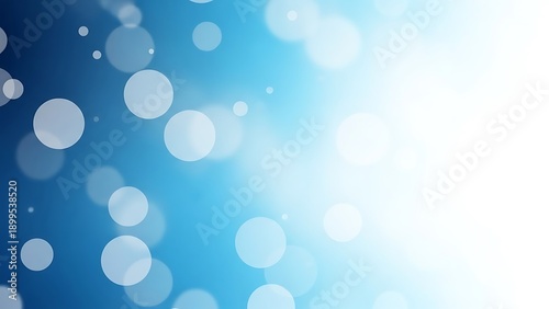 White and blue bokeh background with gradient blue background white background circles