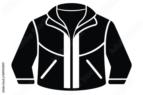 jacket silhouette line art vector illustration