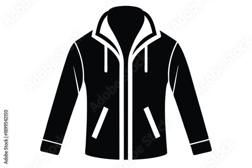 jacket silhouette line art vector illustration