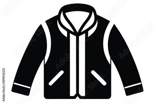 jacket silhouette line art vector illustration