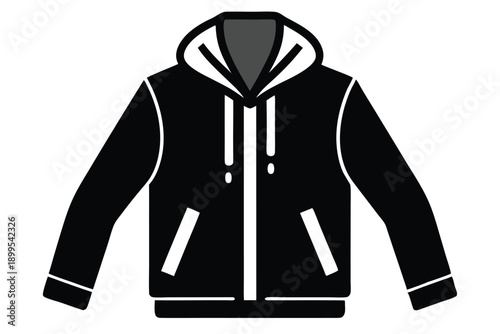 jacket silhouette line art vector illustration