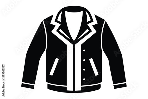 jacket silhouette line art vector illustration