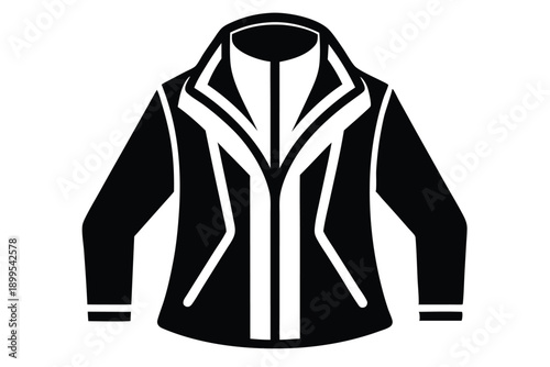 jacket silhouette line art vector illustration