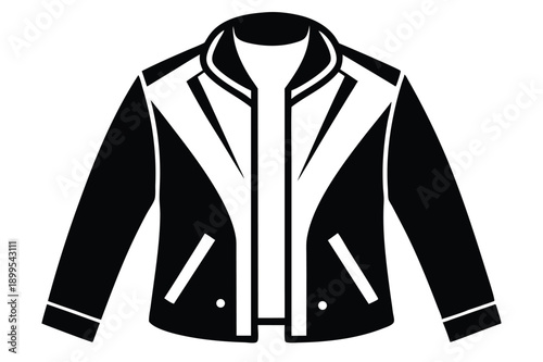 jacket silhouette line art vector illustration