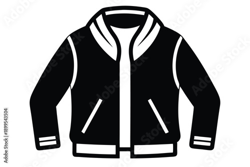 jacket silhouette line art vector illustration