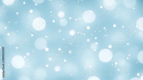 Light blue background with white bokeh lights