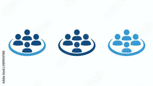 Community Group and User Network Icon Vector