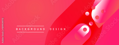 Abstract pink design features overlapping circles, gradients. Modern background suitable for presentations, websites. Simple, vibrant aesthetic.