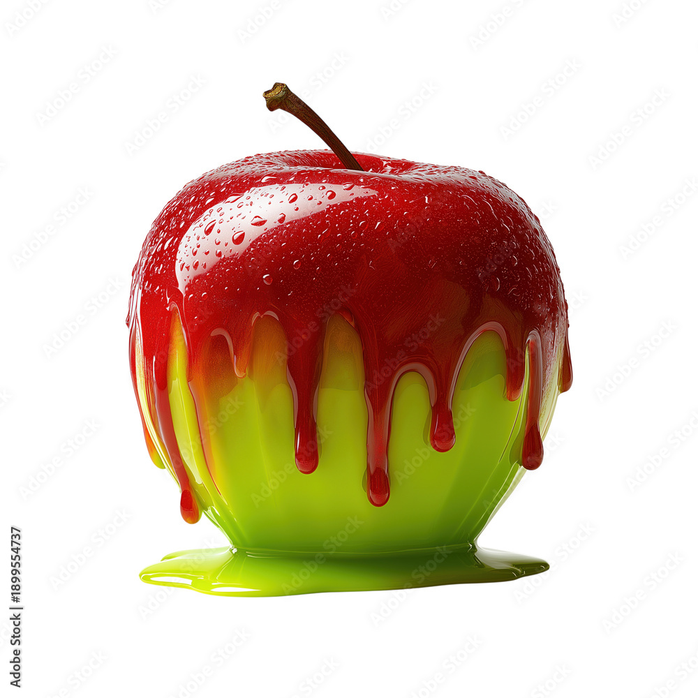 Fototapeta premium Glowing Poison Apple with Dripping Syrup