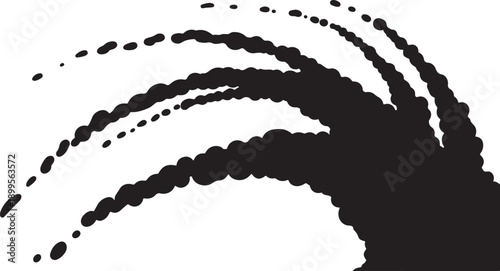 Black paint brush strokes on white background illustration design