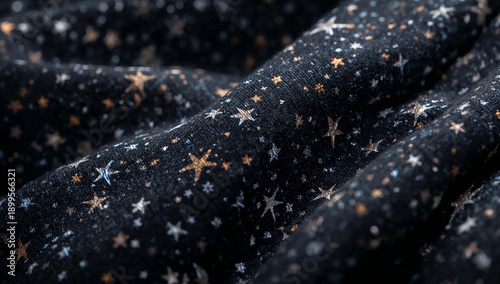 Close up View of Fabric With Star Pattern Illuminated in Bright Light