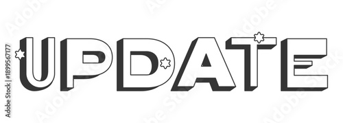 Help bold black and white 3D text. Assistance request. Customer support. User guidance. Website faq service. Outlined letters. Fun typography. Blocky type with star accents. Montserrat font used