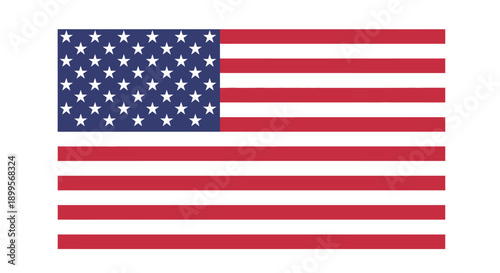 The American flag waving proudly with red and white stripes and blue canton with white stars