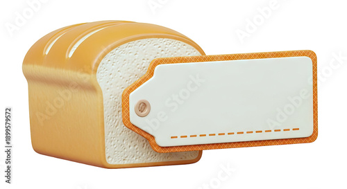 Loaf of Bread with Price Tag