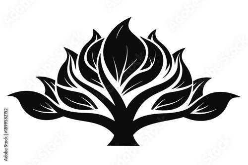 sandalwood silhouette line art vector illustration