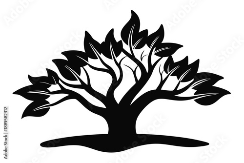 sandalwood silhouette line art vector illustration