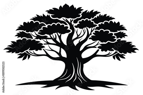 sandalwood silhouette line art vector illustration