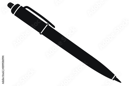 pen silhouette line art vector illustration