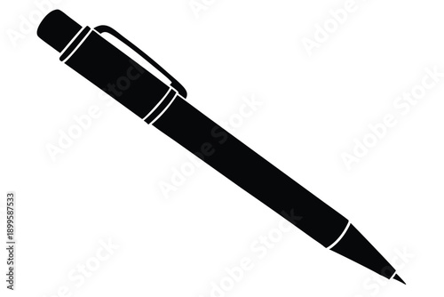 pen silhouette line art vector illustration