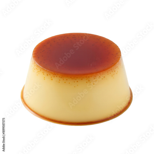 Delicious creme caramel dessert with caramelized sugar on top