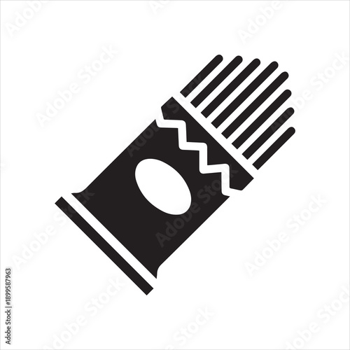  Dry pasta noodle pack italian food solid glyph icon