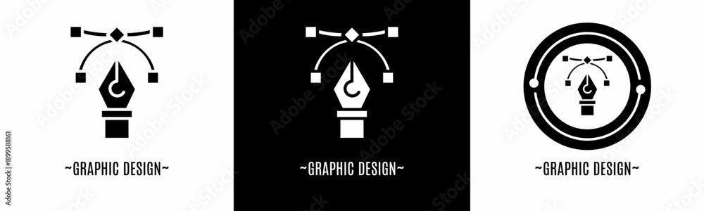 Obraz premium Teamwork logo set. Collection of black and white logos. Stock vector.