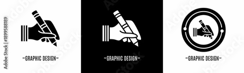 Teamwork logo set. Collection of black and white logos. Stock vector.