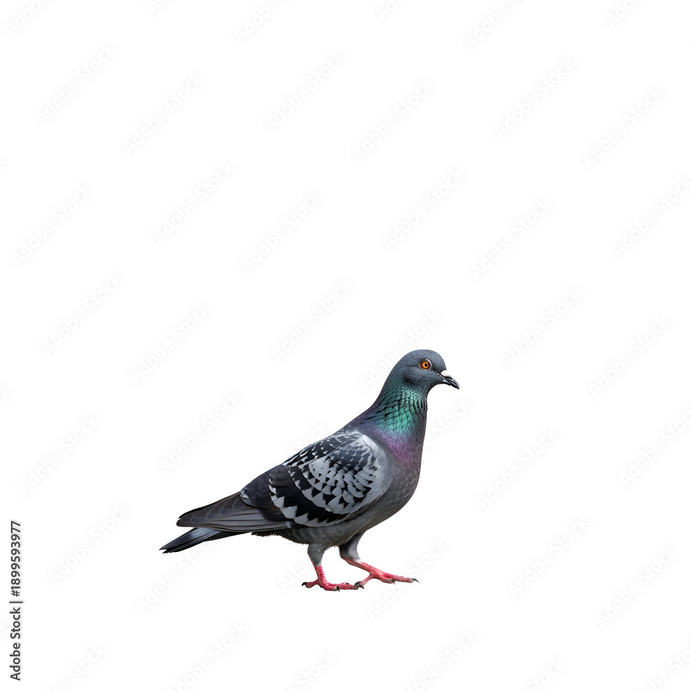 Obraz premium Pigeon walking on urban street in daylight