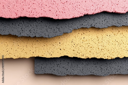 Colorful concrete blocks pile stack of diverse colored concrete blocks arranged neatly suitable for construction or artistic projects