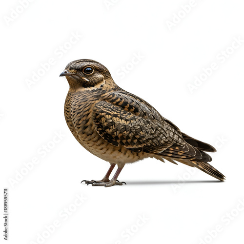 Nightjar bird camouflaged on forest floor