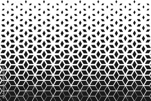 Hexagonal halftone pattern. Vector illustration