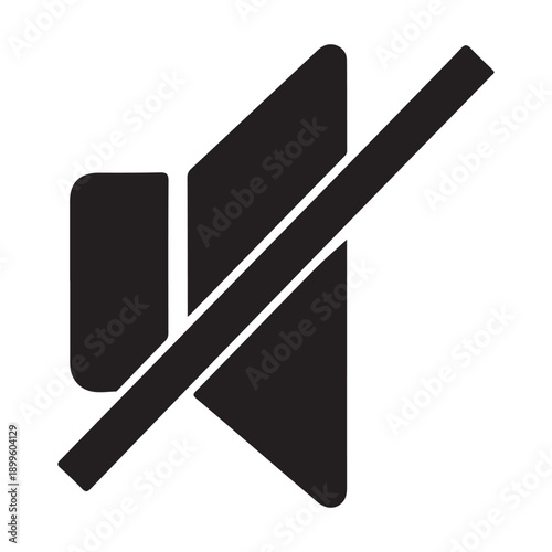 No sound or noise icons, silence or mute symbols