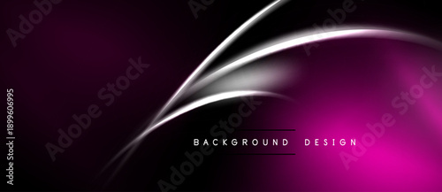 Abstract pink, black design. Smooth curves create dynamic visual effect. Modern, elegant background suitable for presentations.
